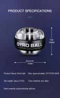 Bola De Poder En La Muñeca Con LED Inicio Automático Gyroscopio Entrenador De Agarre Ejercicio De Fitness Para Los Braza Y Músculos De La Mano Equipo Deportivo Para El Hogar - details 7