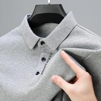 Camisa Polo De Manga Larga Para Hombre Con Estampado De Letras En Cuello Casual Top De Algodón Blends Anti-Shrink - details 6