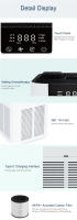 Purificador De Aire Con Generador De Iones Negativos Eliminador De Olores Y Humo Peligroso Con Filtro HEPA Para El Hogar - details 8