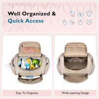 Bolsa de pañales para Mamá, mochipa para pañales, mochila para Mamá, mochila de viaje para Mamá, cambiador con bolsillo lateral - details 3