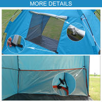 Carpa De Playa Familiar Para Verano Con Marco Protección Solar Plegable Portátil Para 4 Personas Canopo Fácil Instalación - details 3