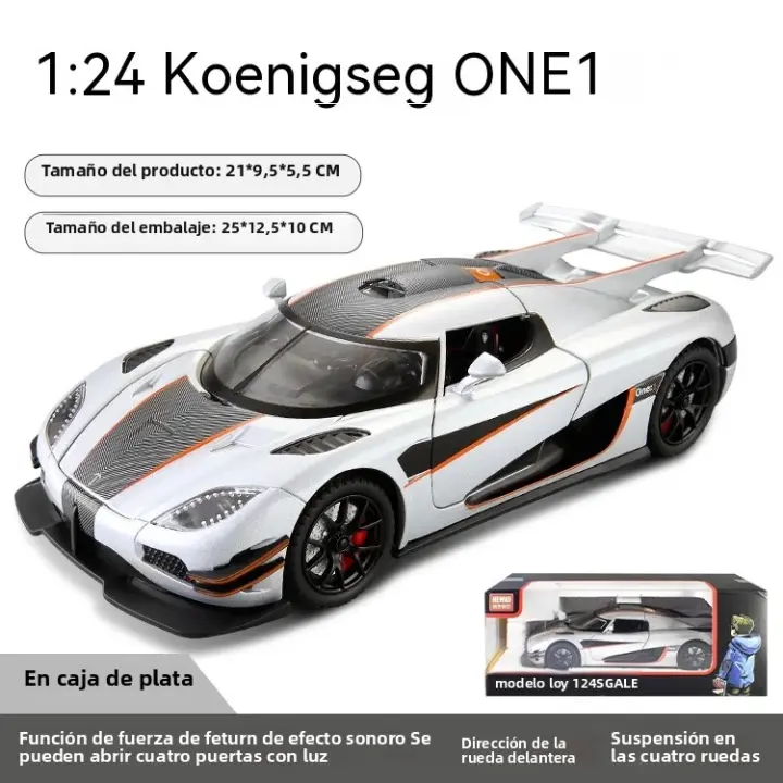 Coche De Colección De Aleación Con Sonido Luz Y Función De Retroalimentación Para Niños CCA Diecast Metal 1:24 Regalo Para Chicos - 1