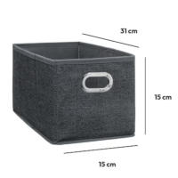 Caja de almacenamiento de tela - Cesta organizadora plegable - Gris  - 5 FIVE - Varios Tamaños - details 5