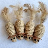 Juguete Interactivo Para Gatos 1/4pcs Sisal Ratón Falso Resistente Mordedura Juguete De Peluche Simulación Rata Para Gatos Y Gatitos Auto-juguetes - details 1