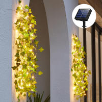 1pc Luces De Cadena Solar De Vinatera Artificial Ivy Garland Luces De Hadas Para Hojas Verdes Decoración Para Bodas Y Fiestas - details 0