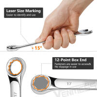 Llave De Combinación Métrica Y Estándar 1pcs Herramienta De Anillo Gare Llave De Nutrición Para Reparaciones Generales Del Hogar Y Garage - details 2