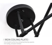 Lámpara De Techo LED Retro Industrial Con 6 Cabezas Material Hierro Trabado Luz Moderna Para Sala De Estar Decoración E27 - details 18