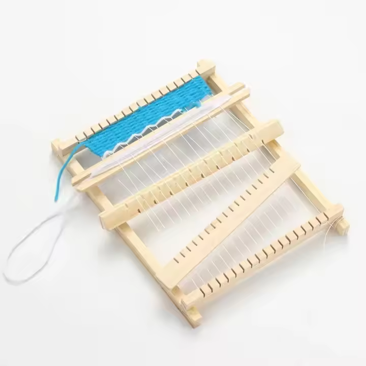 1Pcs Máquina De Tejer De Madera Para Niños DIY Fácil De Usar Juguete Puzzle De Lana Hecho a Mano Herramienta Textil Unisex - 1