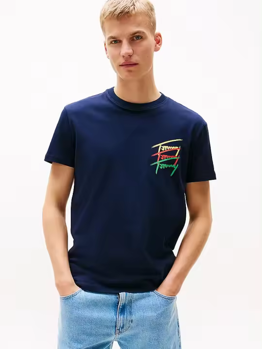 Camiseta 20771 Regular Azul de Tommy - 1