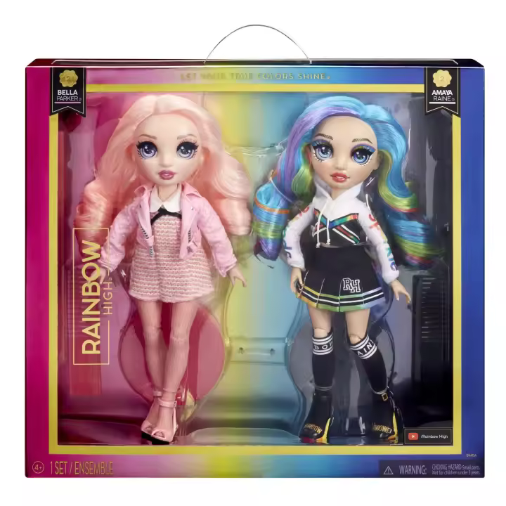 Rainbow High Pack Bella Parker y Amaya Raine Muñeca Fashion Coleccionable - 1