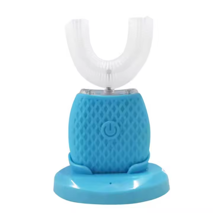 Cepillo De Dientes Eléctrico Sonic De Silicona U Forma Limpieza Oral 360 Grados Luz Azul Fría Cepillo Automático Para Adultos - 1