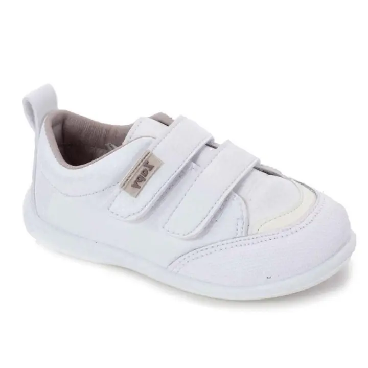 Zapatillas niño Zapy barefoot deportivo unisex con cierre de tiras adherentes en color balanco calzado respetuoso de la gama zapyflex muy comodos y fabricados en España - 1