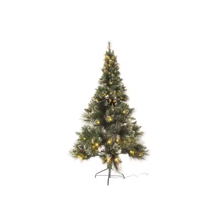 Árbol de Navidad Gerimport 150 Cm Verde con Luces LED Decorado - Decoración Festiva - 1