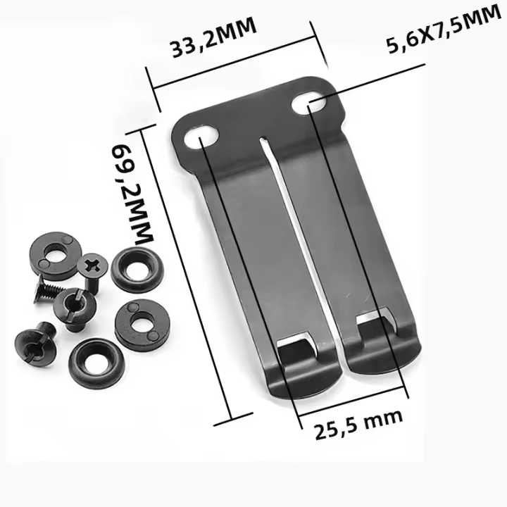 1Pieza Clip De Cinturón De Acero Inoxidable KYDEX Para Funda De Cuchillo Accesorio De Funda De Cuchillo Clip De Espalda Bolsillo De Transporte - 1