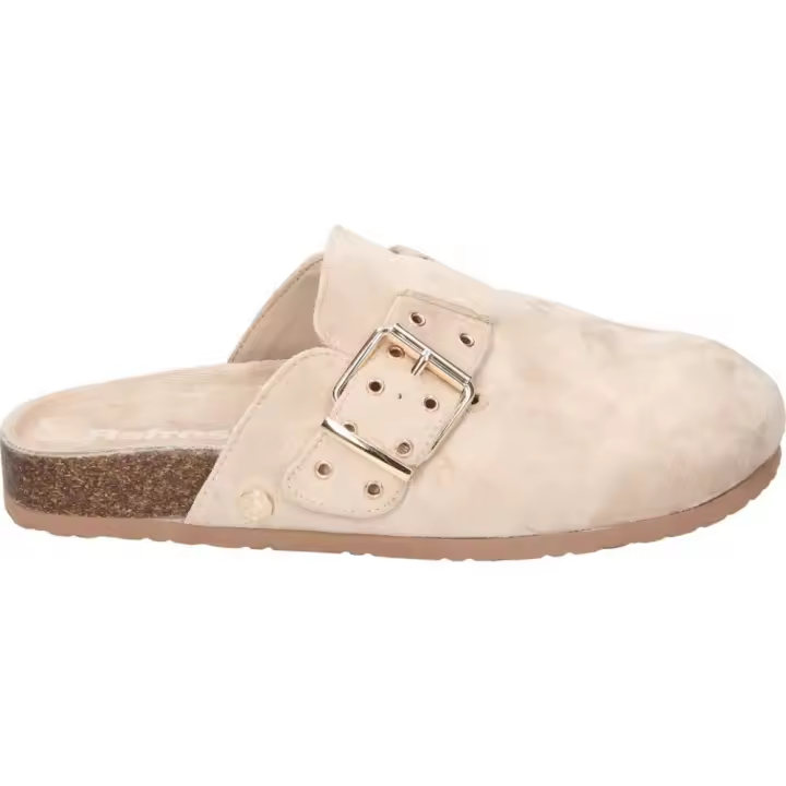 REFRESH | Zuecos Refresh para Mujer – Zueco Plano en Color Beige – Zueco Destalonado sin Cierre – Slip On – Ajuste de Hebilla – Cómodos y Versátiles – Tendencia – Moda – Modelo 172538 - 1