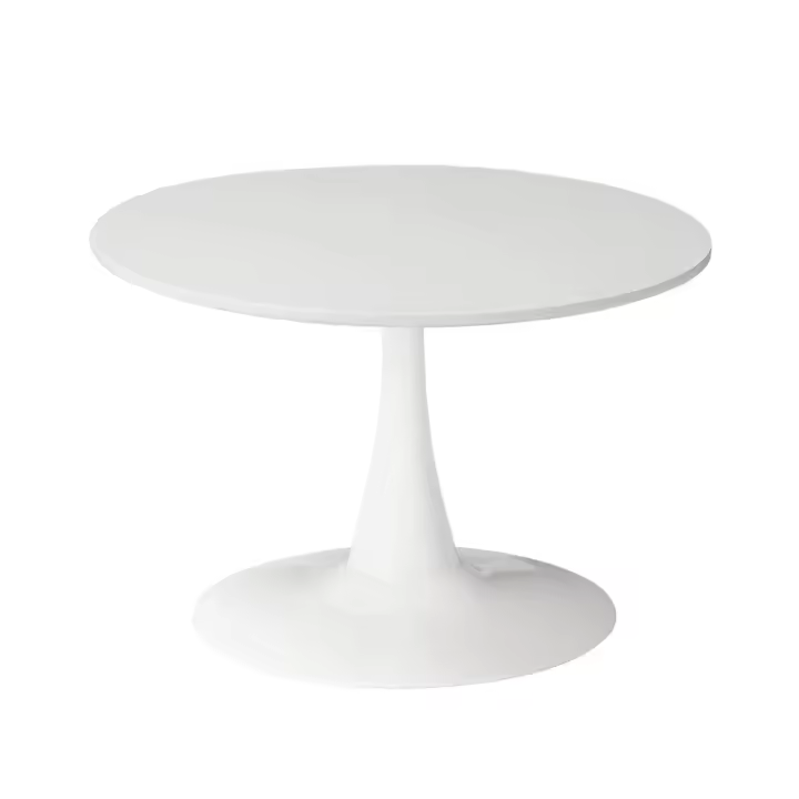 Lúzete - Mesa De Centro San Antoni ø70 Cm Blanca  Madera Y Metal - 1