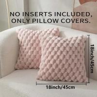 Funda De Cojín De Peluche Suave 3D Con Patrón De Tortuga Y Malla De Piña En Color Crema Para Decoración De Sala De Estar Y Dormitorio - details 7