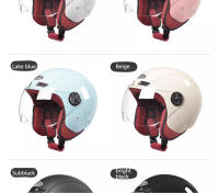 Casco De Motocicleta Eléctrico Para Mujer Con Visera Color Rosa Seguridad Verano Para Vespa Bicicleta Y Moped Casco Abierto - details 25
