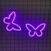 2pcs Luz De Mariposa Neón Con Logo USB/Batería Para Decoración De Pared Del Dormitorio Regalo De Cumpleaños Bodas Y Negocios Moderno Estilo LED No Dimmable Material ABS - details 8