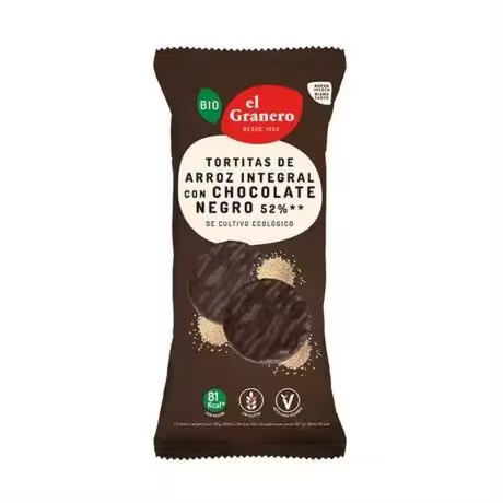 Tortitas de Arroz Chocolate Negro Bio 100g El Granero Integral - 1