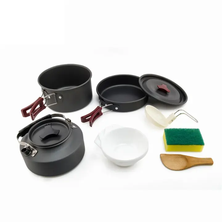 Juego De Cocina Para Camping Widesea Kit De Utensilios De Cocina Y Comedor Aluminio Plegable Para Viajes Y Pícnic En El Exterior - 1