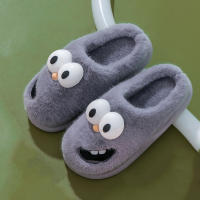 Nuevos Pantuflas De Hombre Invierno Dibujos Animados Divertidos Suela Suave Antideslizante Plataforma Pantuflas De Terciopelo Cálido Para Interiores Casual Algodón Zapatos Para El Hogar - details 3