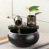 Estanque De Loto Creativo Tanque De Agua Fuente Humidificador De Espuma Para Sala De Estar Decoración De Escritorio De Oficina - details 1