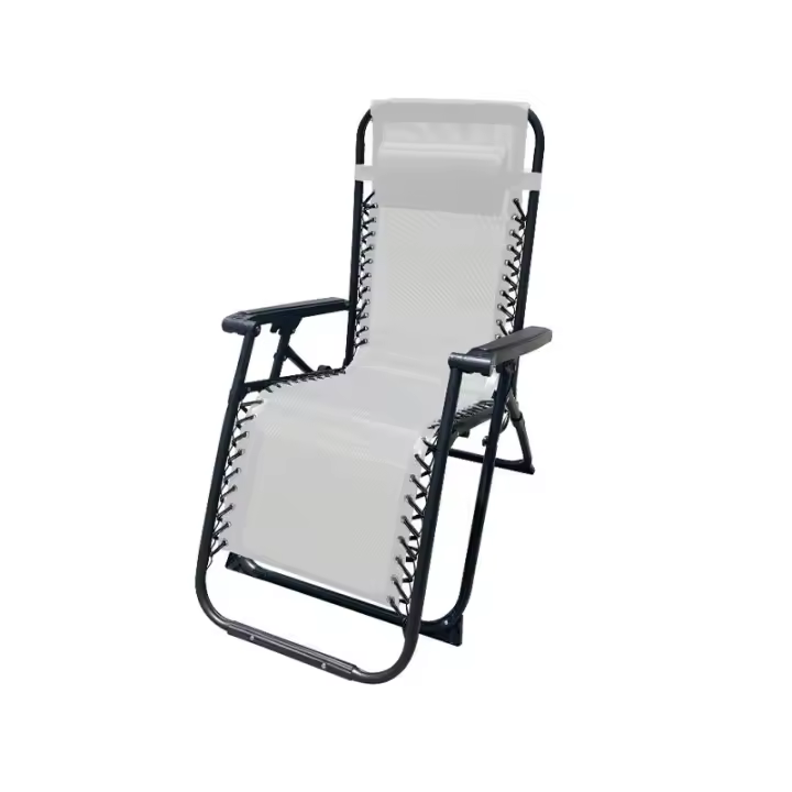 Marbueno Tumbona Plegable Acero Cojin Jardin 90X66X108 Gravedad Cero Gris 10009 - 1