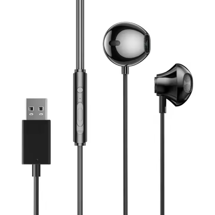 Auriculares con cable para Pollo, para ordenador, con interfaz USB, para cibarcafé, de escritorio, universales, para portátil, con micrófono - 1