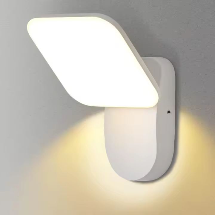 12 Le Wal Appliqu Intérieu Exterieu Hua y Bas Lámpara Mura LE Moderno Impermeable IP6 Apliques Mural y Aluminu Pou Salo Escalie Coului Jardi (Blanc/Blan Chaud [Class éergétiqu A] - 1