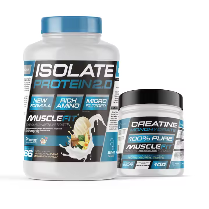 Pack Proteina ISO 2000g + Creatina 300g - Musclefit  MuscleCult  Aumento Muscular - 1