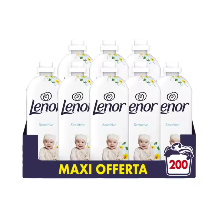 Lenor Sensitive Suavizante hipoalergénico para lavadora 200 lavados (8x525ml) - 1