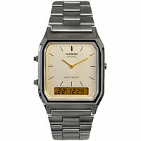Reloj Casio VINTAGE EDGY AQ-230GG-9A unisex dial analógico y digital Hora dual - alarma - details 4