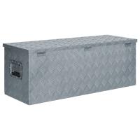 vidaXL Caja de aluminio 110,5x38,5x40 cm plateada - details 2