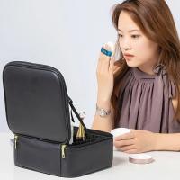 Estuche De Maquillaje Para Mujer Con Espejo Y Lámpara LED Inteligente Estuche De Viaje Portátil De Moda Organizador De Cosméticos Material PU - details 15
