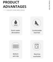 VIKAMA Alfombra De Cocina Lavable Antideslizante Absorbente Para Baño Alfombrilla De Pared Resistente Al Desvanecimiento Para Adultos Uso Doméstico Y Hotel - details 8