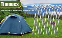 10pcs Palos De Tenda De Aluminio Con Gancho Para Camping Y Viajes Al Aire Libre Palos De Tierra Duros Y Ligeros Para Tarp Y Awning - details 6