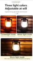 Lámpara De Camping Recargable USB Portátil Con Carga Solar 3000-5000K Dimmer Sin Etapas Luz Para Tents Material ABS Fuente De Luz LED - details 13