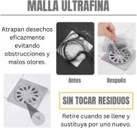 80 PCS Rejilla desague Ducha atrapa Pelos, Pegatinas para Drenaje de Pelo, Filter Adhesivo atrapapelos, colador Desagüe para Evitar obstrucciones. - details 2