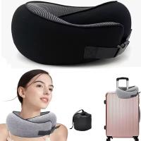 Almohada De Viaje Para Cuello En Forma De U Con Bolsa De Almacenamiento Soporte Cervical De Memoria Espuma Portátil Para Avión Y Descanso Diurno - details 0