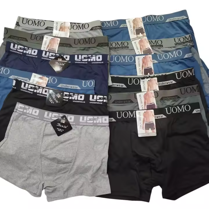 Paquete de 12 calzoncillos boxer de hombre comodos adaptables transpirables y sexys, pack ahorro 12 unidades . Algodon y elastan para gran comfort, colores surtidos, elige tu talla . Gran eleccion de boxer - 1