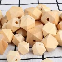 30/20/15Pcs Cuentas De Madera Octogonales Con Agujero Único Facetadas Naturales Ocho-lados Cuentas De Madera Despintadas Para Manualidades DIY - details 2