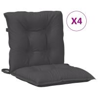 vidaXL Cojines silla respaldo bajo 4 ud tela 100x50x7 cm Color Antracita melange,  Gris claro melange,  Gris oscuro melange y mas Cojín Decorativo de Asiento Cojines de muebles de salon - details 6