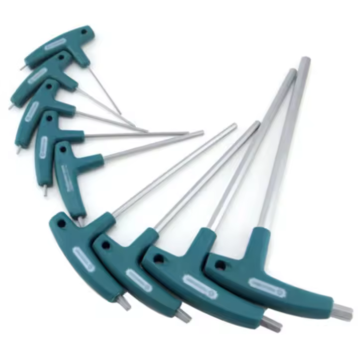 Llave De Hexágono T-shaped 1.5-10mm Herramienta Manual Resistente HRC52-54 Para Tornillos De Ángulo Interno Six Partes De Equipo - 1