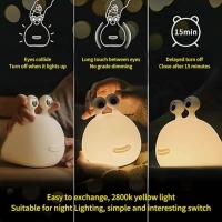 Luz Nocturna De Silicona Suave Con Sensor Táctil Para Dormitorio Animal Lindo Lámpara De Noche Para El Hogar Luz LED Moderna - details 2