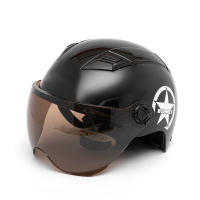 Casco De Motocicleta Medio Tamaño Ajustable Para Hombres Y Mujeres Con Correa De Barba Ajustable Protección Abs Material Peso 550g - details 6