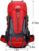 70L Mochipa Grande Para acampar y senderismo, Mochipa Ligera impermeable de gran capacidad para exteriores para hambres y mujeres - details 0