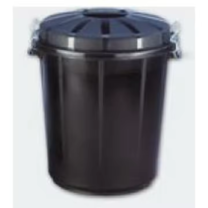 Cubo de basura Denox 70 L Negro Plástico - 1