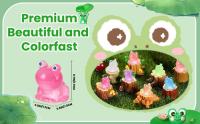 50/100pcs Ranas Miniatura Luminosas De Resina En 7 Colores Para Decoración De Casas De Muñecas Jardín Faeérico Y Acuario - details 1
