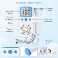 2 botellas de Gel + Escucha tus latidos, monitoriza, registra tu crecimiento, 3MHz, LCD,Regalos para futuros padres - details 3